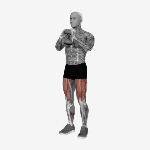 Demonstration of a dumbbell goblet squat